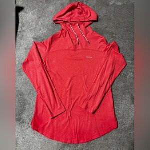 Columbia Bright Coral Hooded Long-Sleeve Pullover
